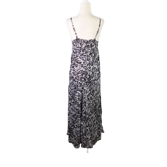 ALLSAINTS Essie Ambient Grey Leopard Print Midi Slip Dress S - Picture 5 of 7